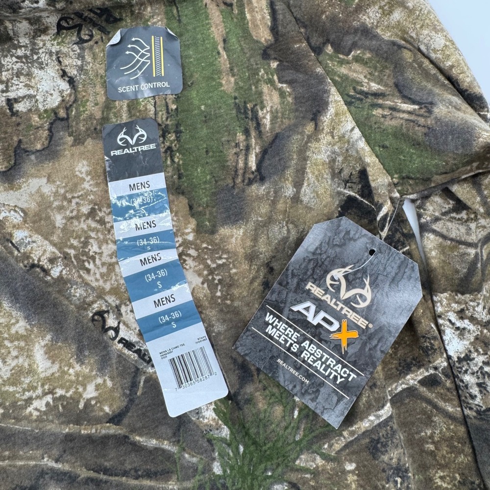 Realtree LS Camo Tee Mens S Brown APX Camouflage Scent Control IV051062 - Picture 5 of 8